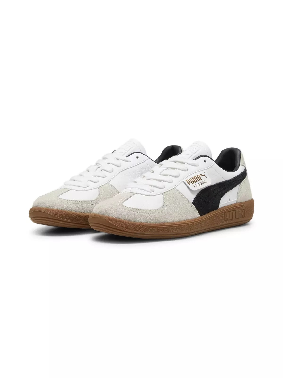 PUMA Palermo Leather "PUMA White/Vapor Grey/Gum" Men's Shoe - 3