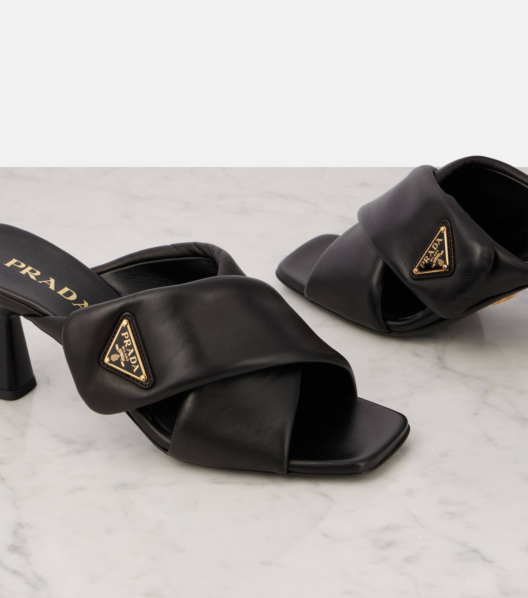 Criss Cross 65 leather mules - 5