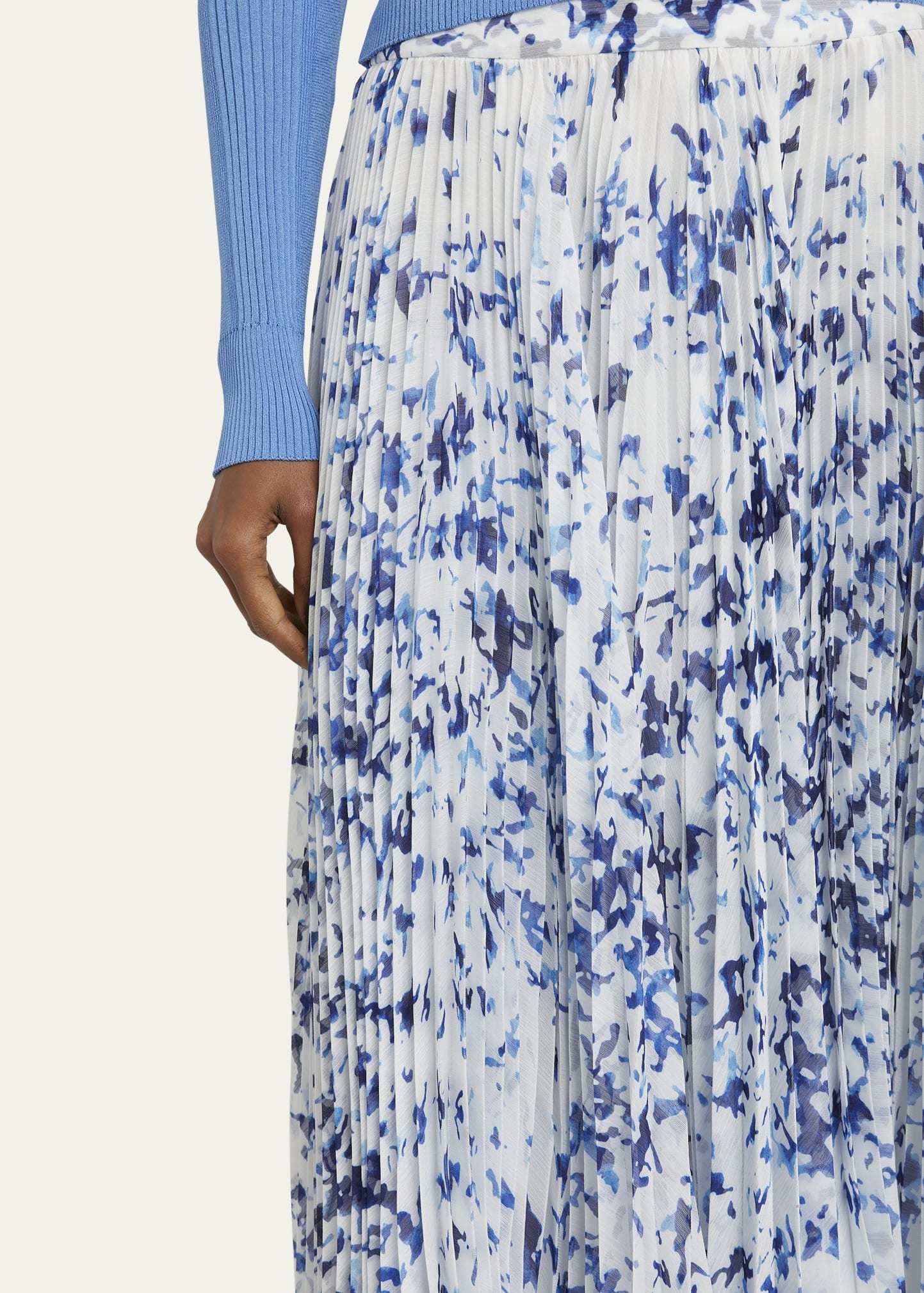 Cecily Printed Crinkle Chiffon Skirt - 5