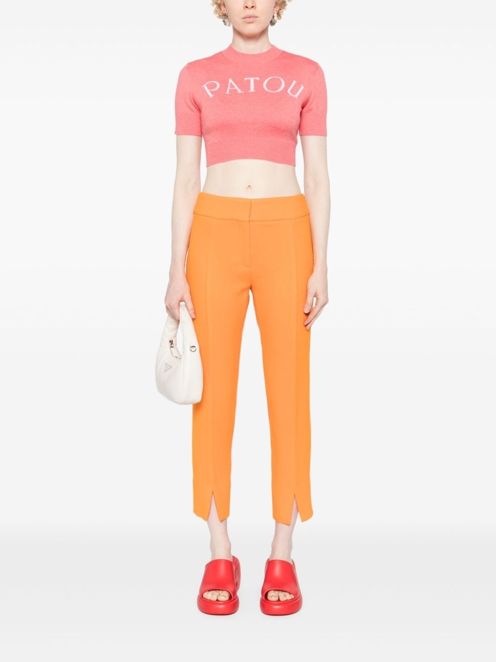 wool cropped trousers - 2
