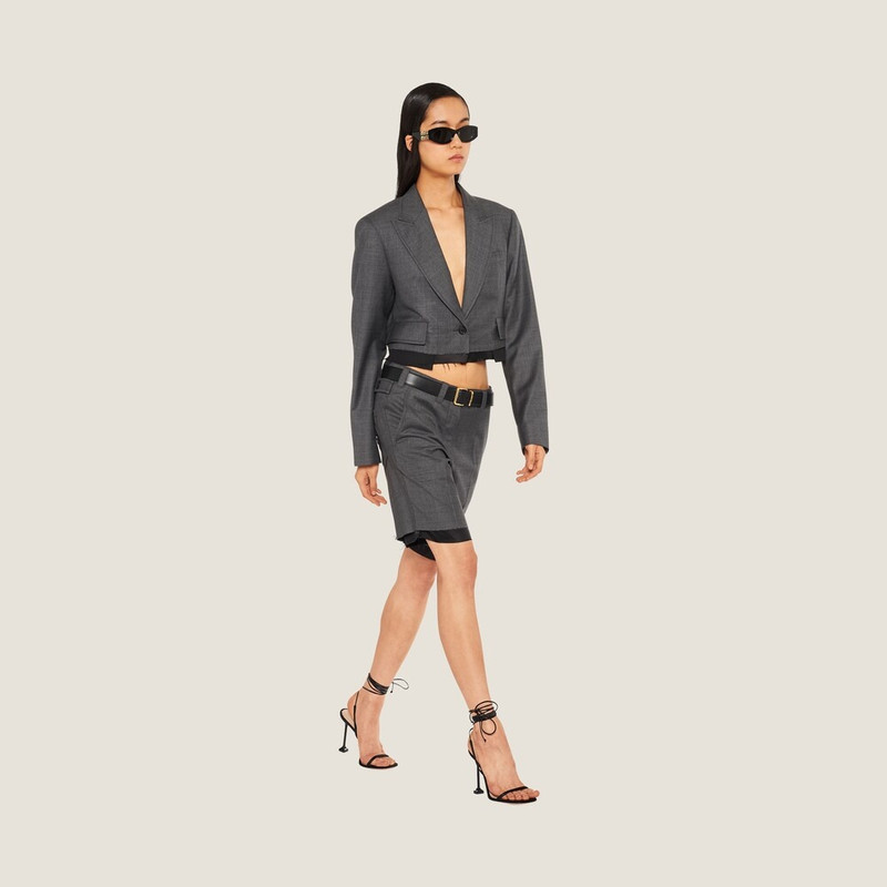 Miu Miu Grisaille single-breasted jacket outlook
