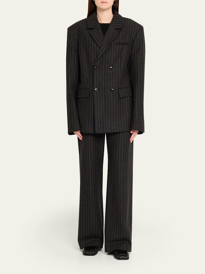 Nanushka Arvenn Pinstripe Wool Pants outlook