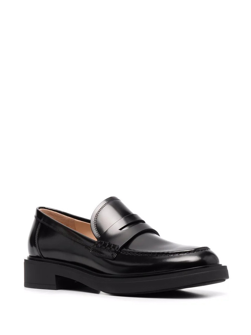 Gianvito Rossi Harris 20mm leather loafers outlook