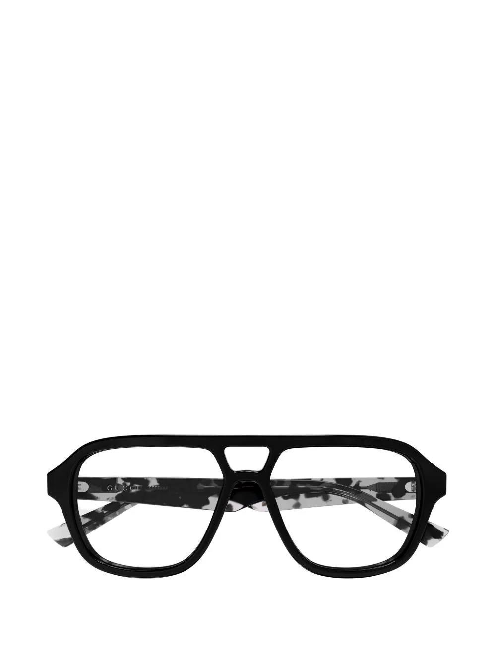 pilot-frame tortoiseshell-effect glasses - 1