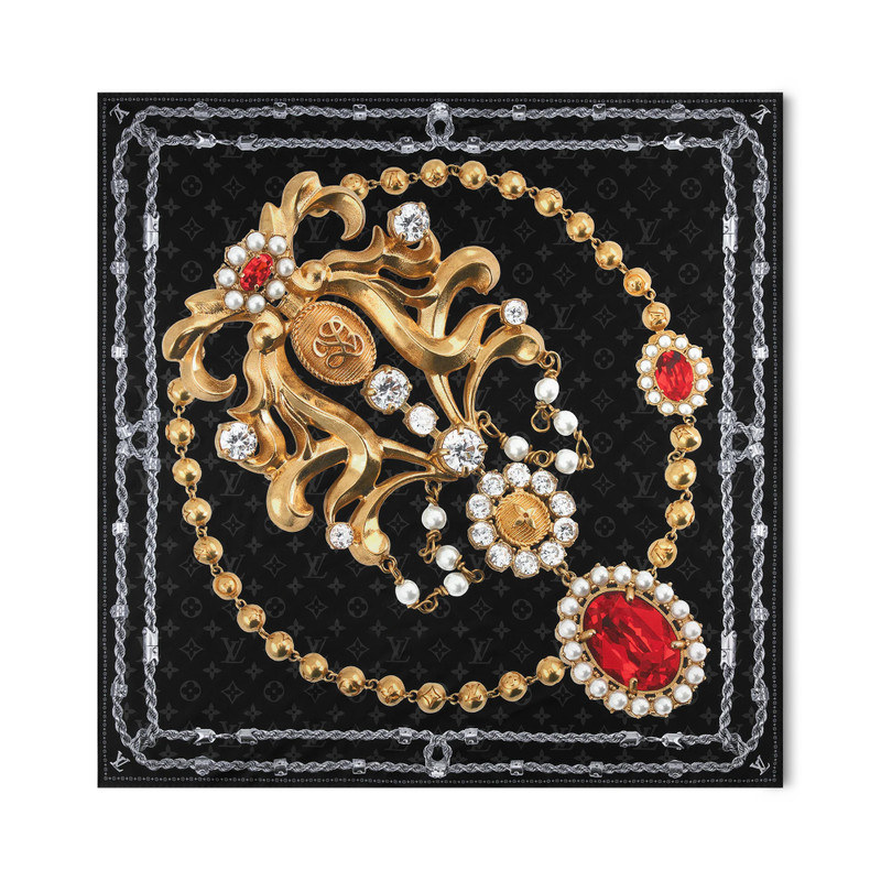 LV Dynasty Brooch Silk Square 1