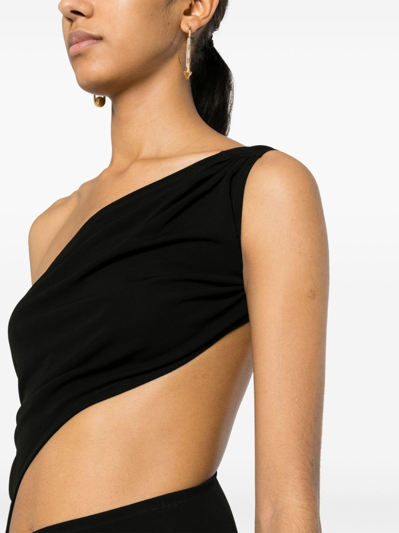 one-shoulder gathered dress 5