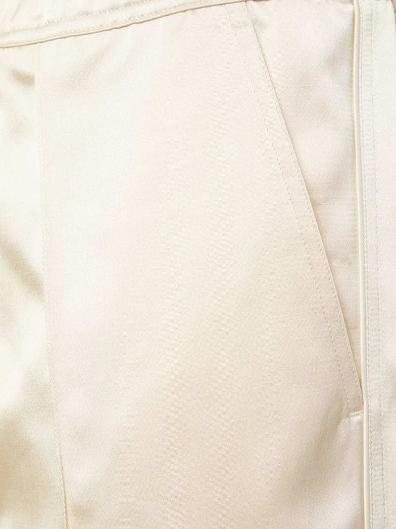Shiny satin shorts w/ piping - 3