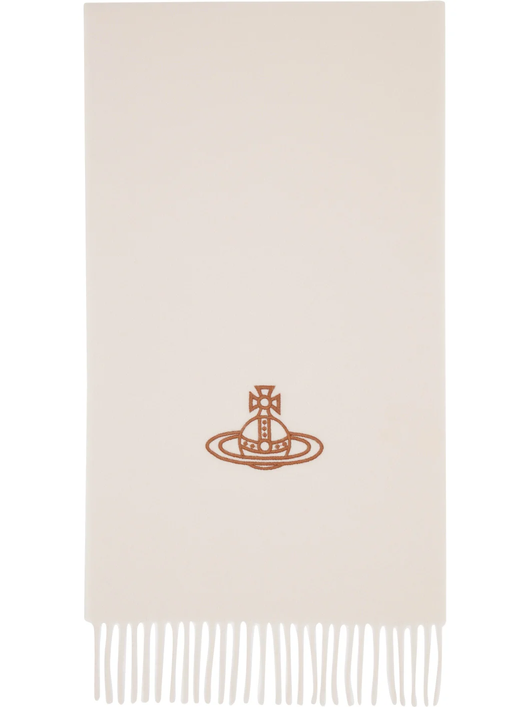 Off-White Embroidered Scarf - 1