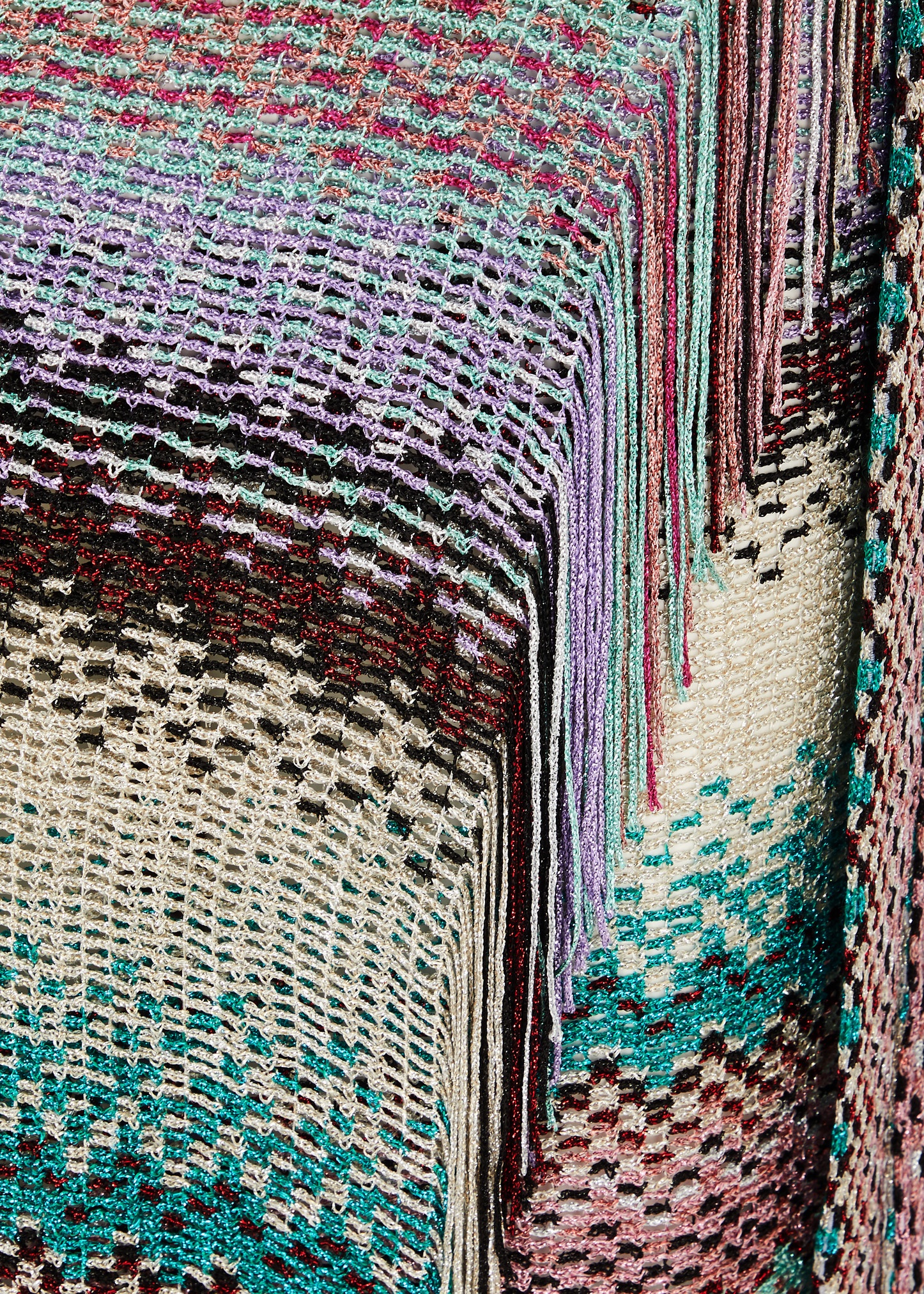 Metallic open-knit sarong - 5