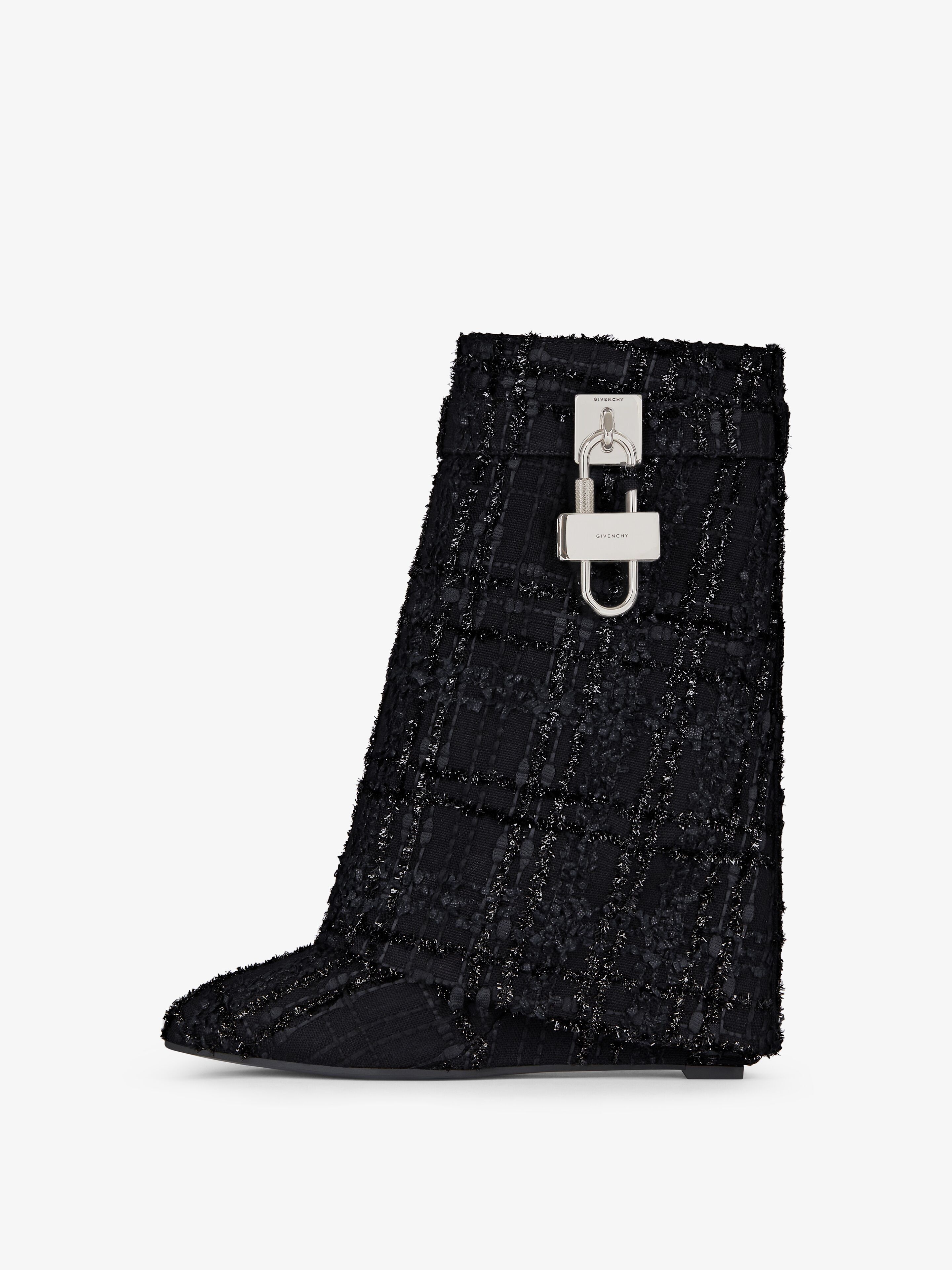 SHARK LOCK ANKLE BOOTS IN TWEED - 4