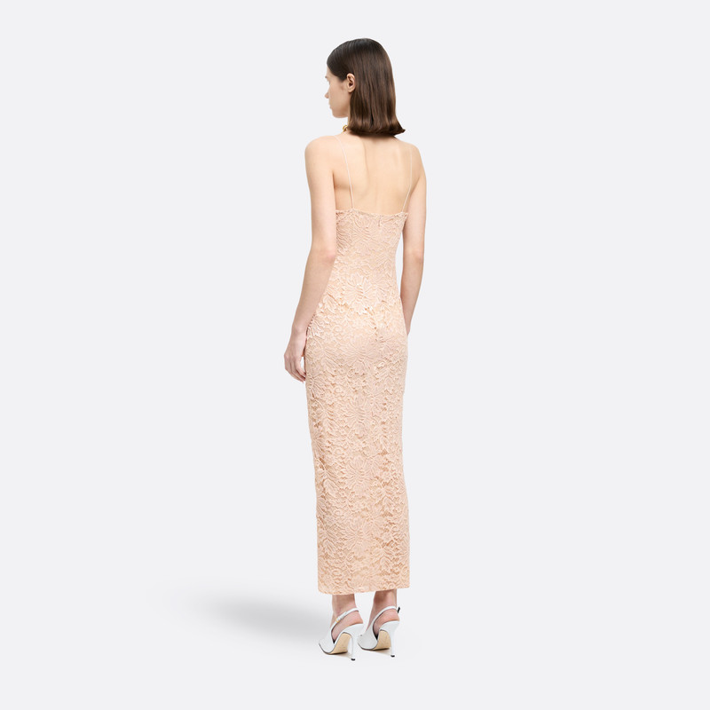 LACE SLIP DRESS WITH SEQUIN-EMBROIDERED RUFFLE 4