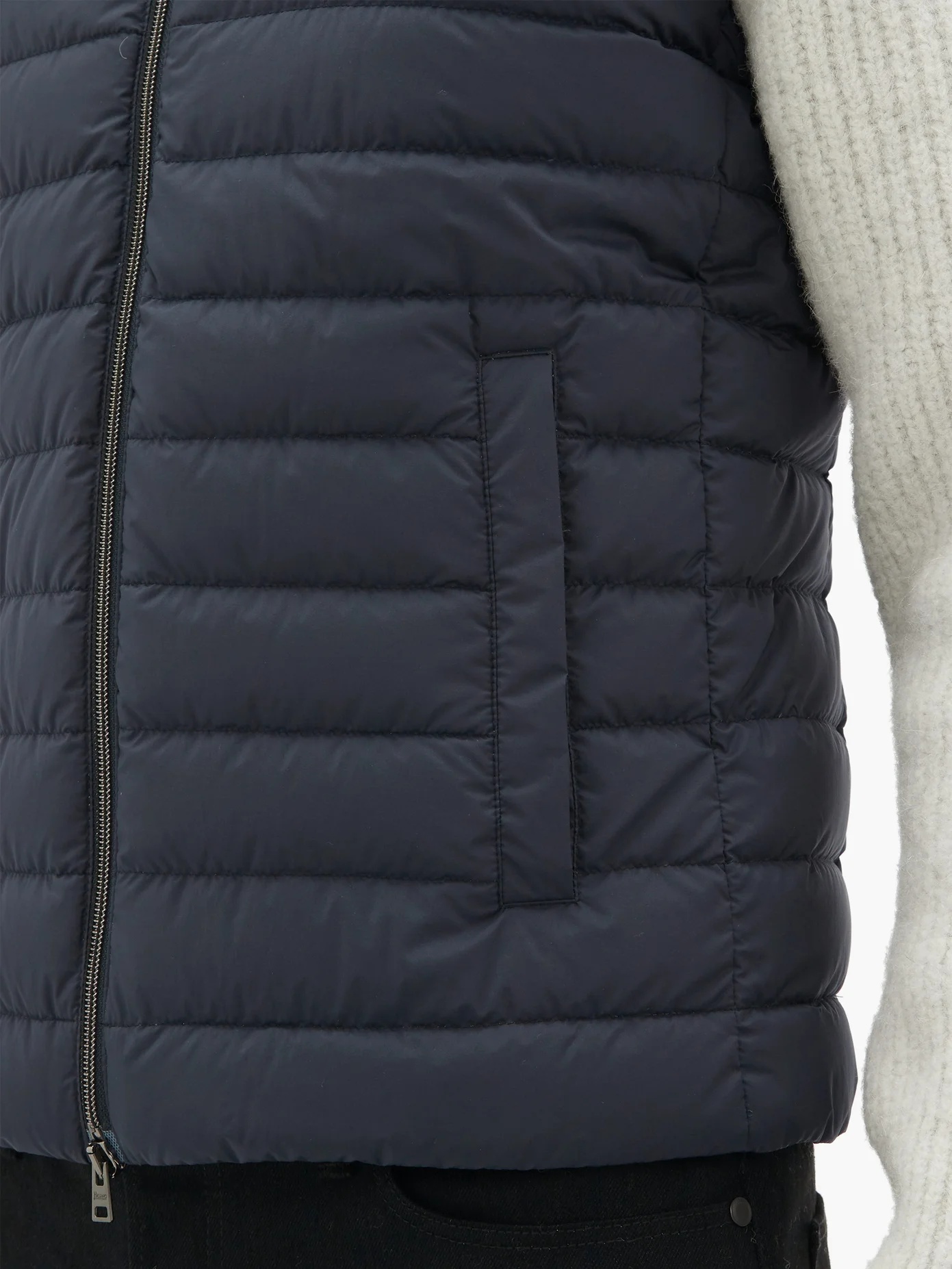 High-neck quilted down gilet - 4