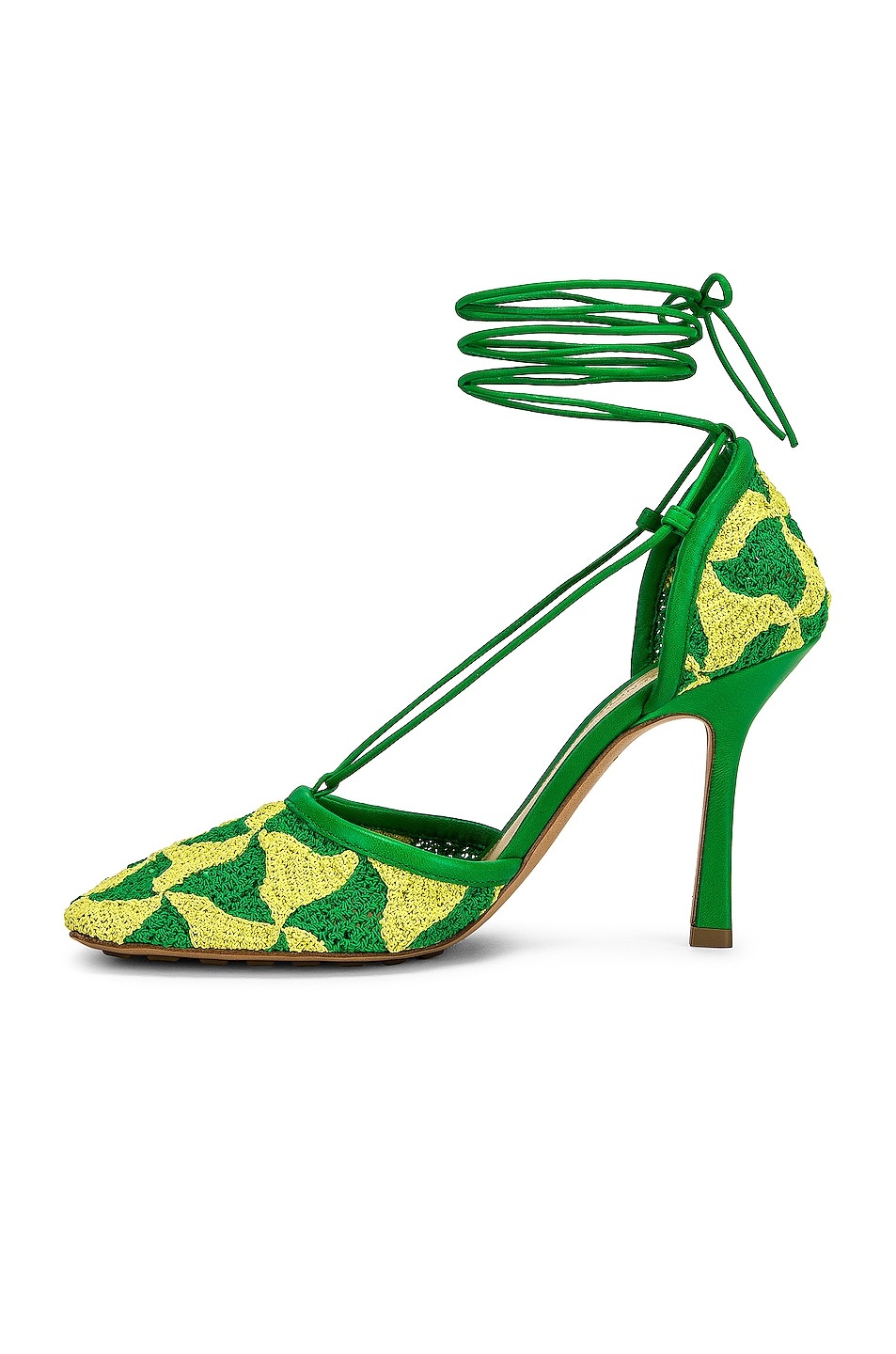 Stretch Lace Up Sandals - 5