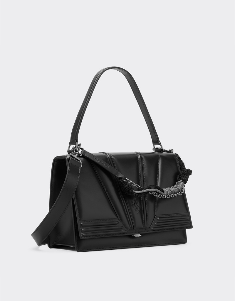 Reconditioned by Ferrari GT leather handbag with scoubidou detail 3