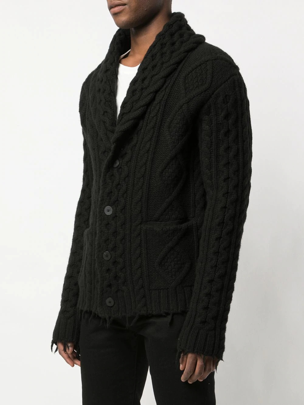 New Fisherman raw edge cardigan - 3