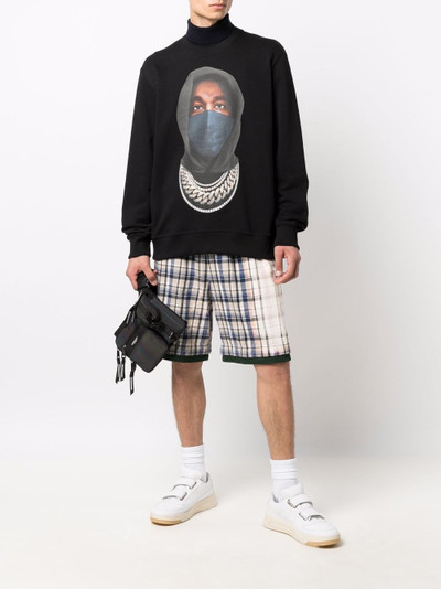 ih nom uh nit face-print cotton sweatshirt outlook