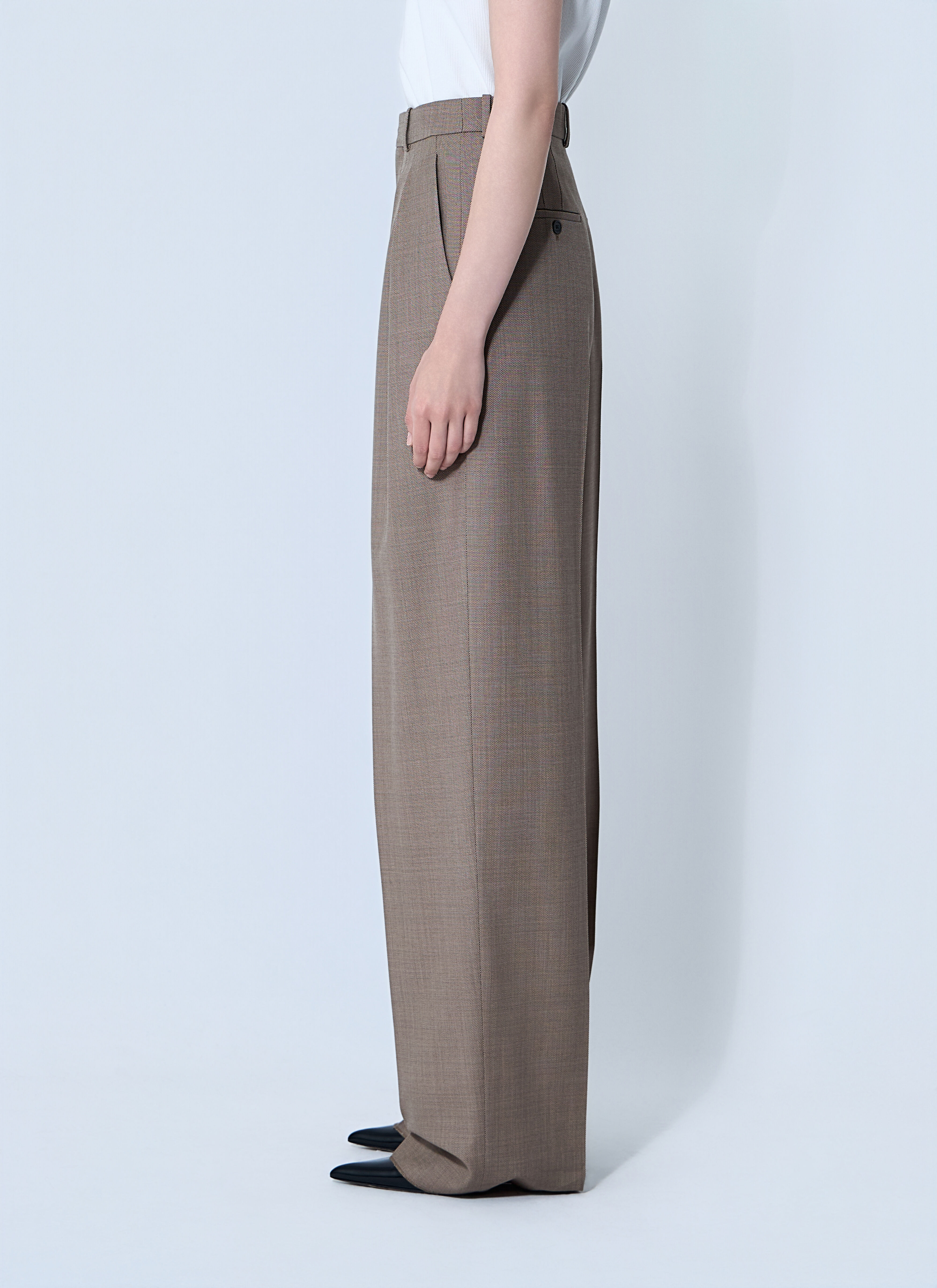 Wool Chiné Pants - 3