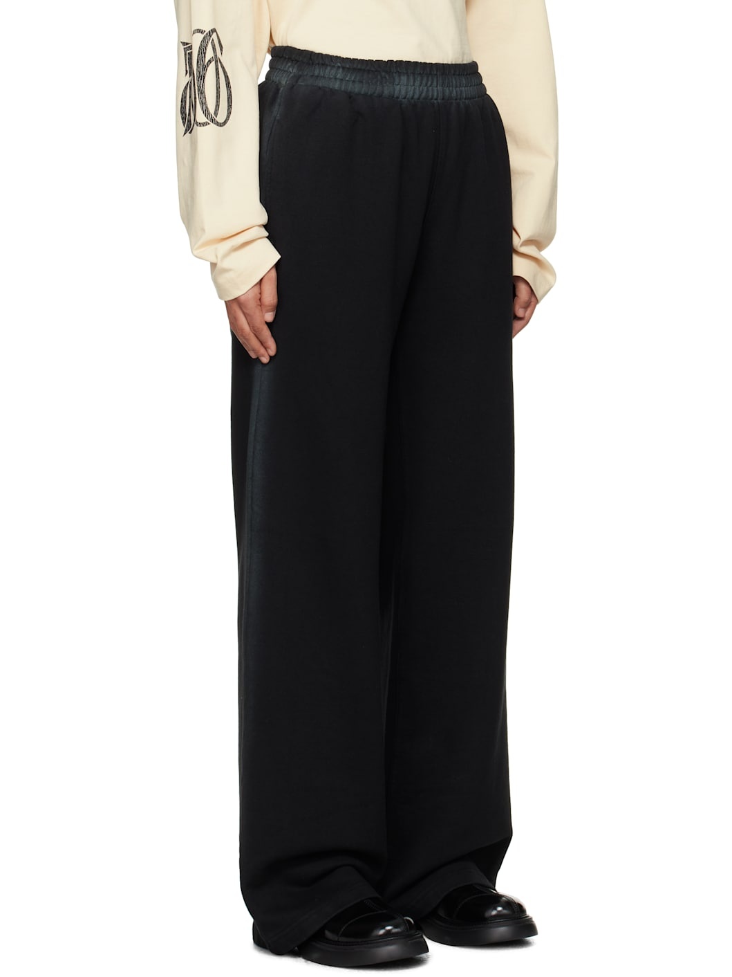 Black '11' Jersey Lounge Pants - 2