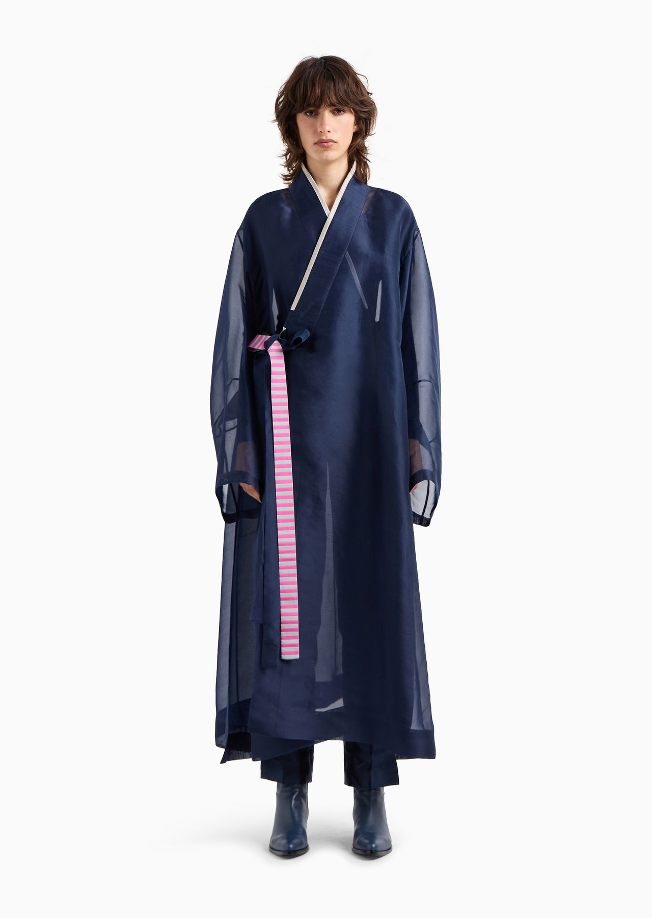 Shantung silk organza kimono - 2
