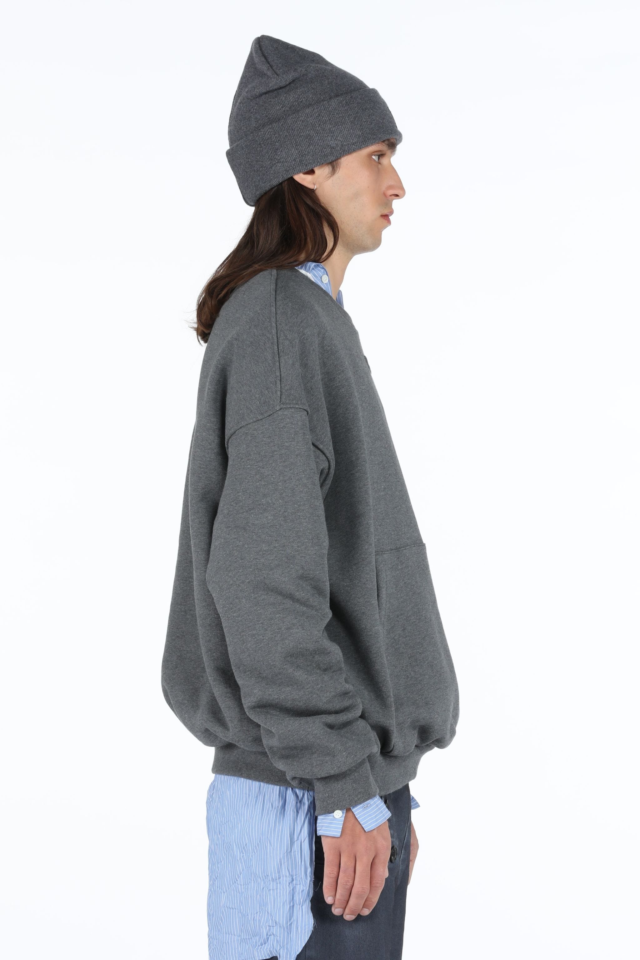 LOGO-EMBOSSED COTTON SWEATSHIRT - 3