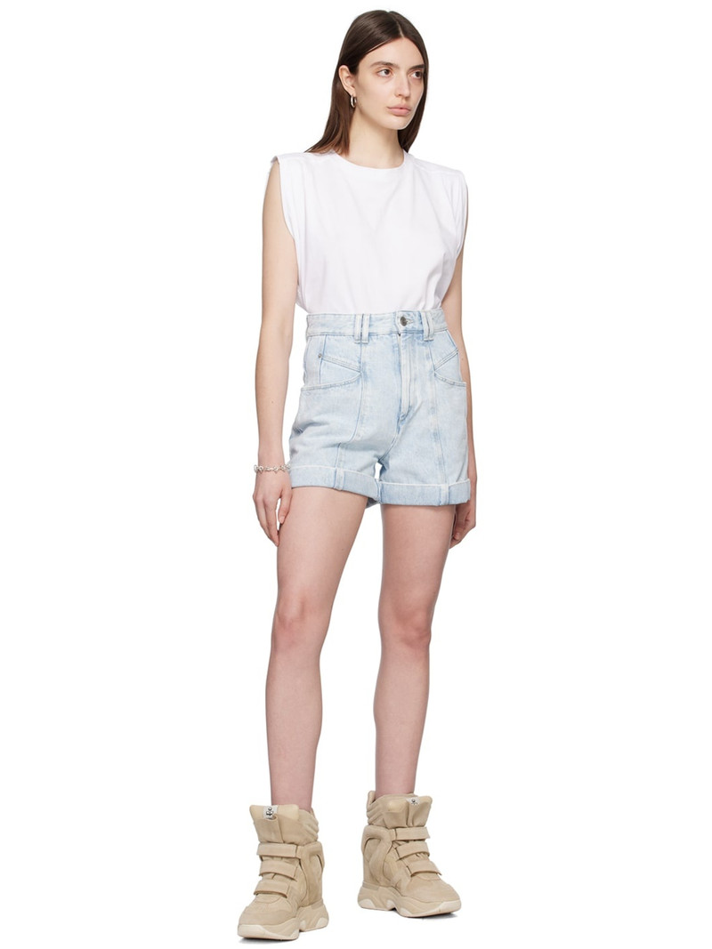 Isabel Marant Blue Vetanio Denim Shorts outlook