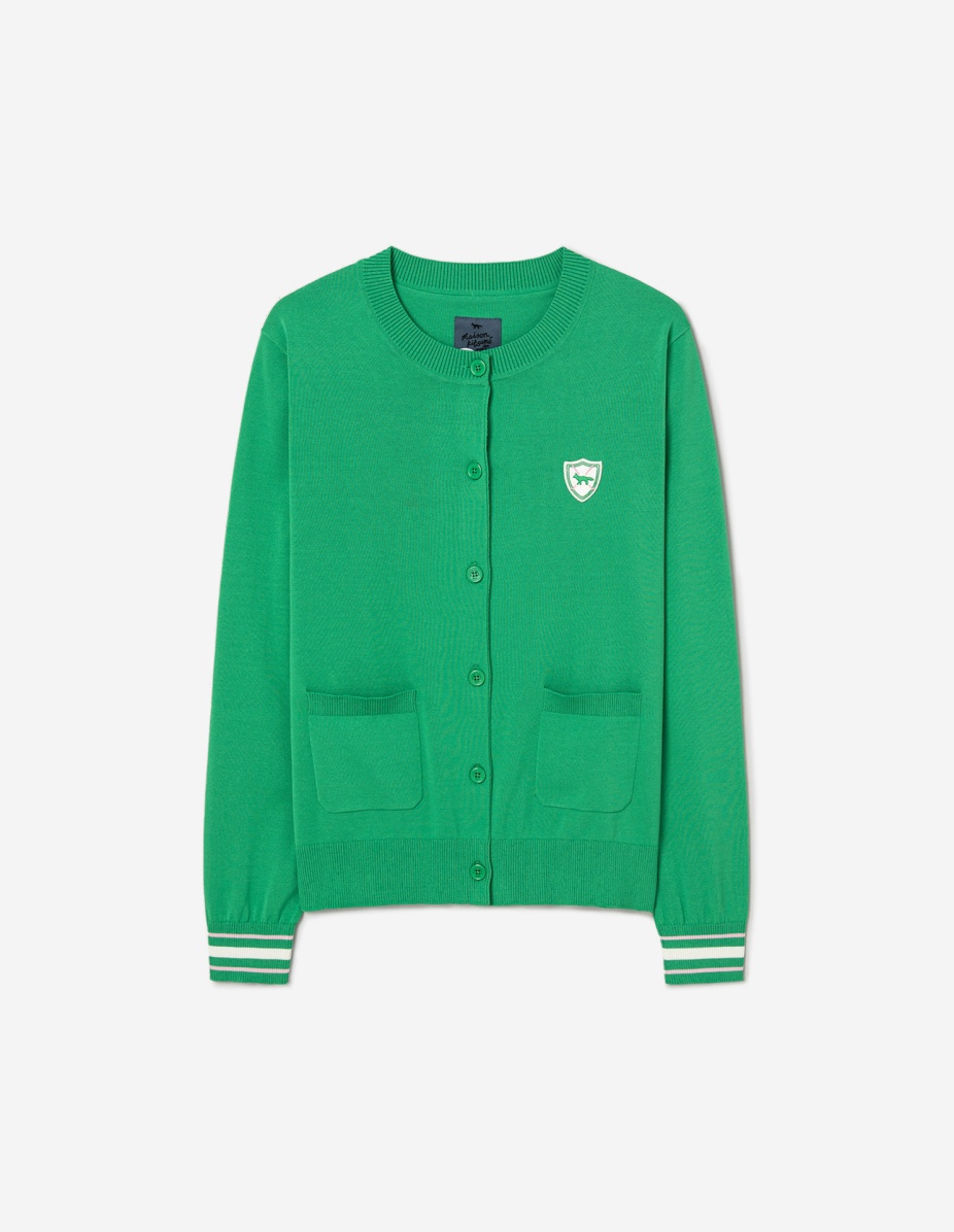 Women Crest Logo Round Neck Cardigan - 1