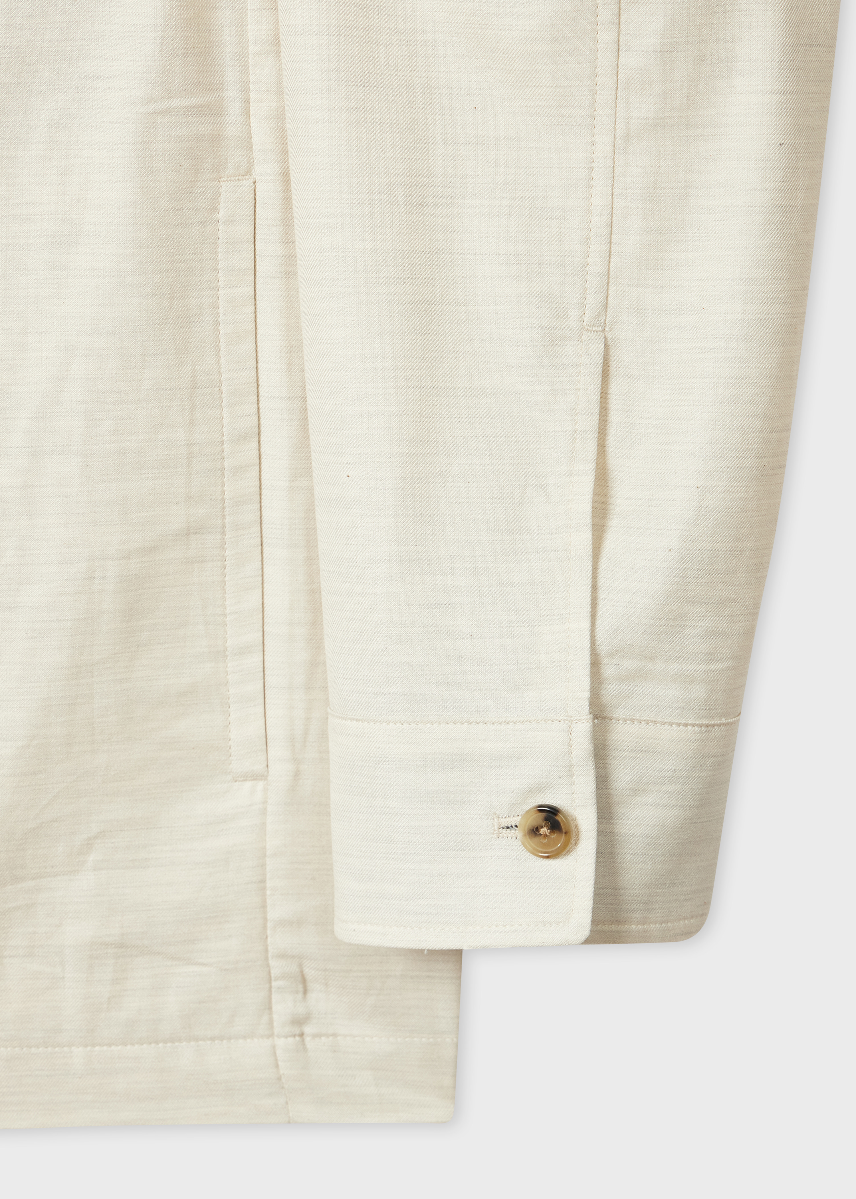 Cream Brushed Cotton-Twill Overshirt - 3