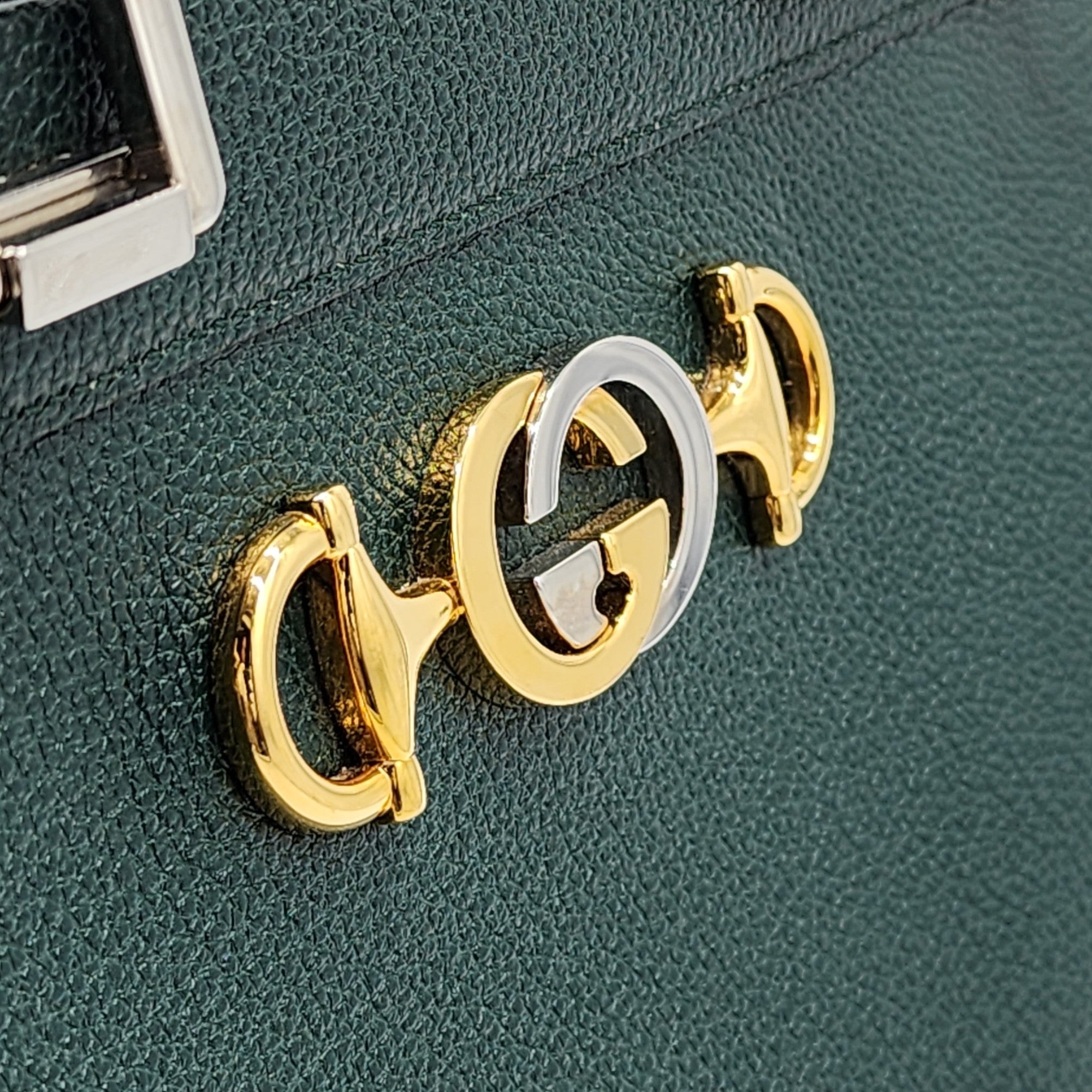 Gucci Medium Zumi Top Handle Bag in Green - 10