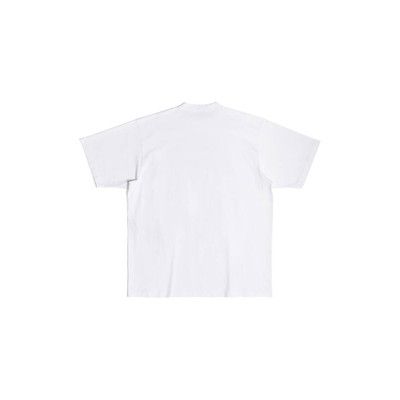 BALENCIAGA Caps T-shirt Boxy Fit in White outlook