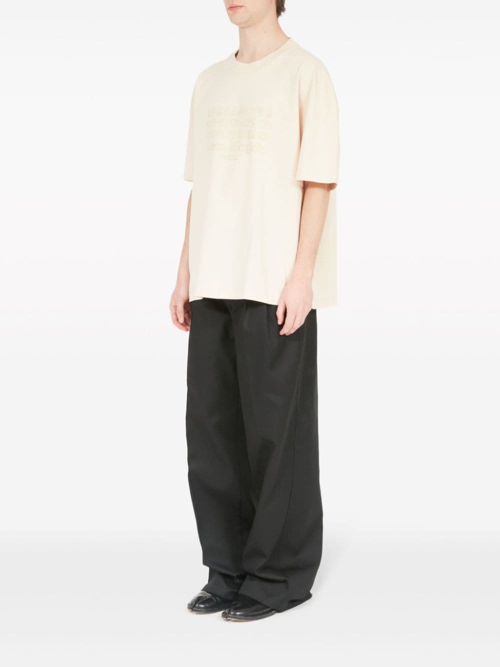 numbers-embroidered cotton T-shirt - 6