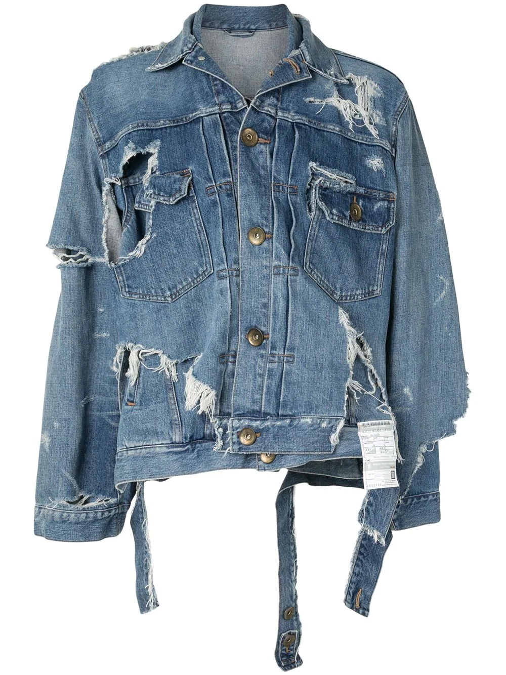 Broken Layer denim jacket - 1