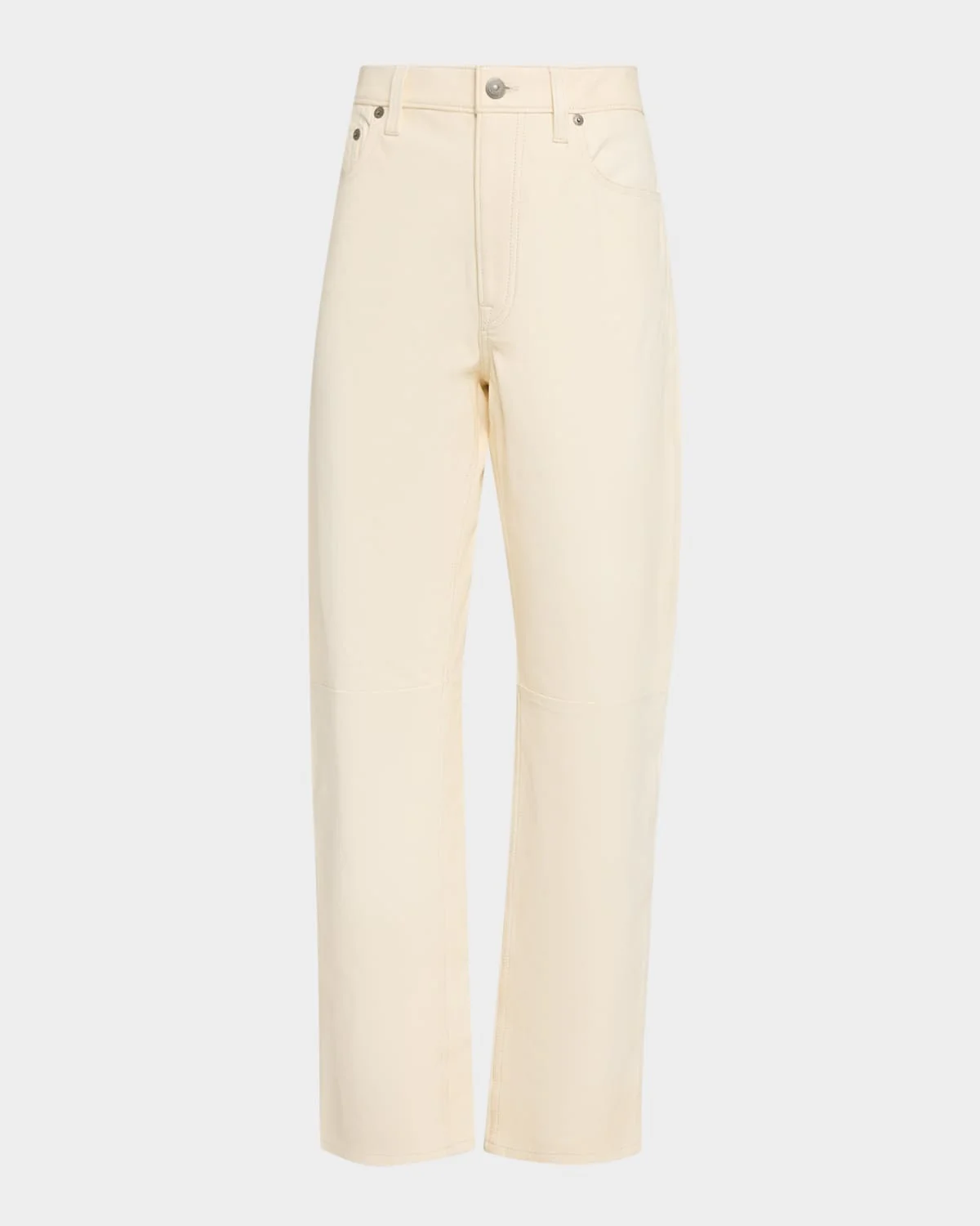 Lambskin Relaxed Straight Pants - 1