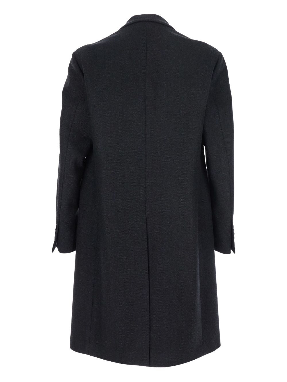 herringbone flower-embellished coat - 2
