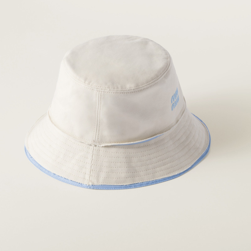 Drill and poplin bucket hat 3
