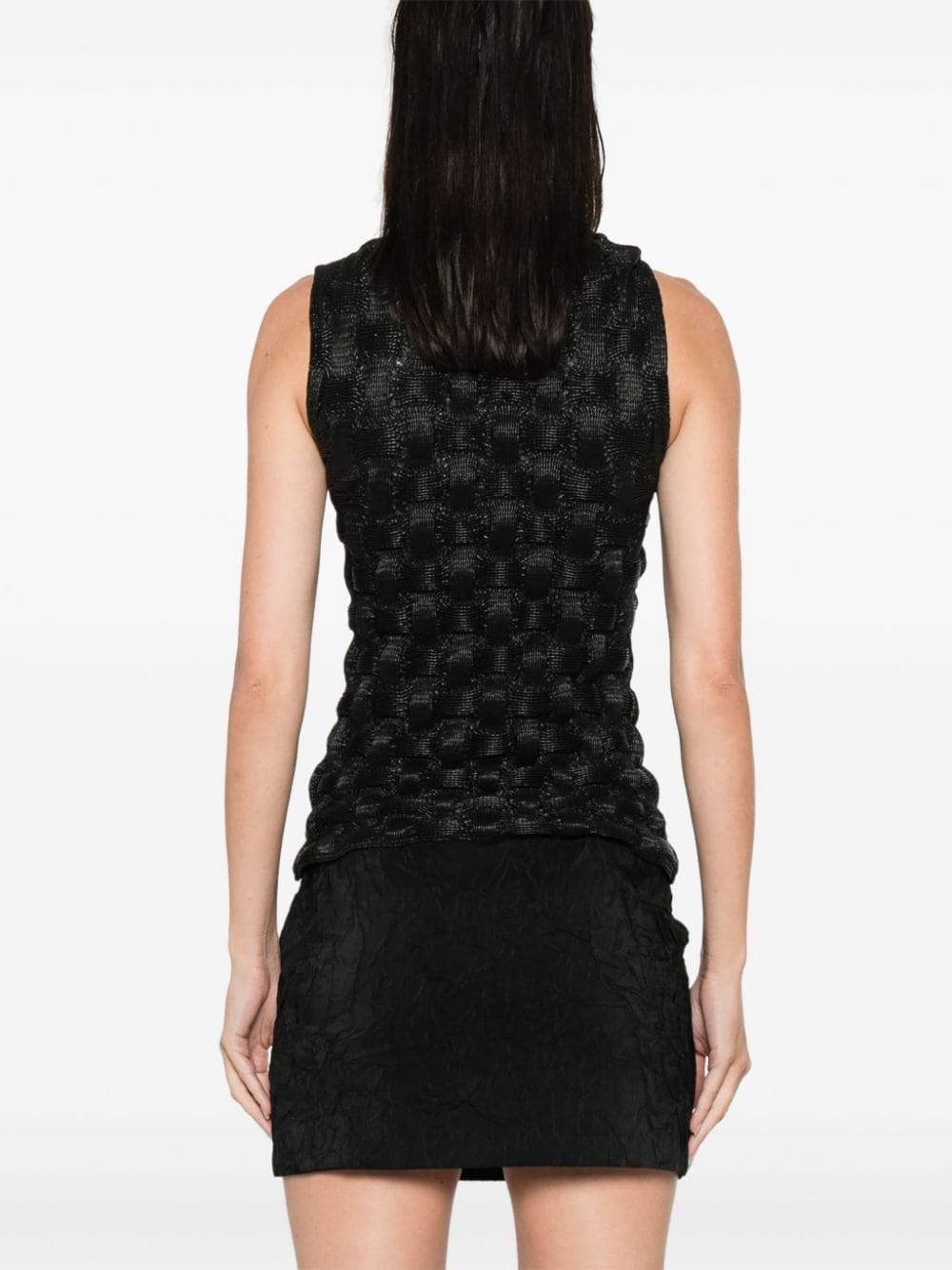 roll-neck sleeveless top - 4