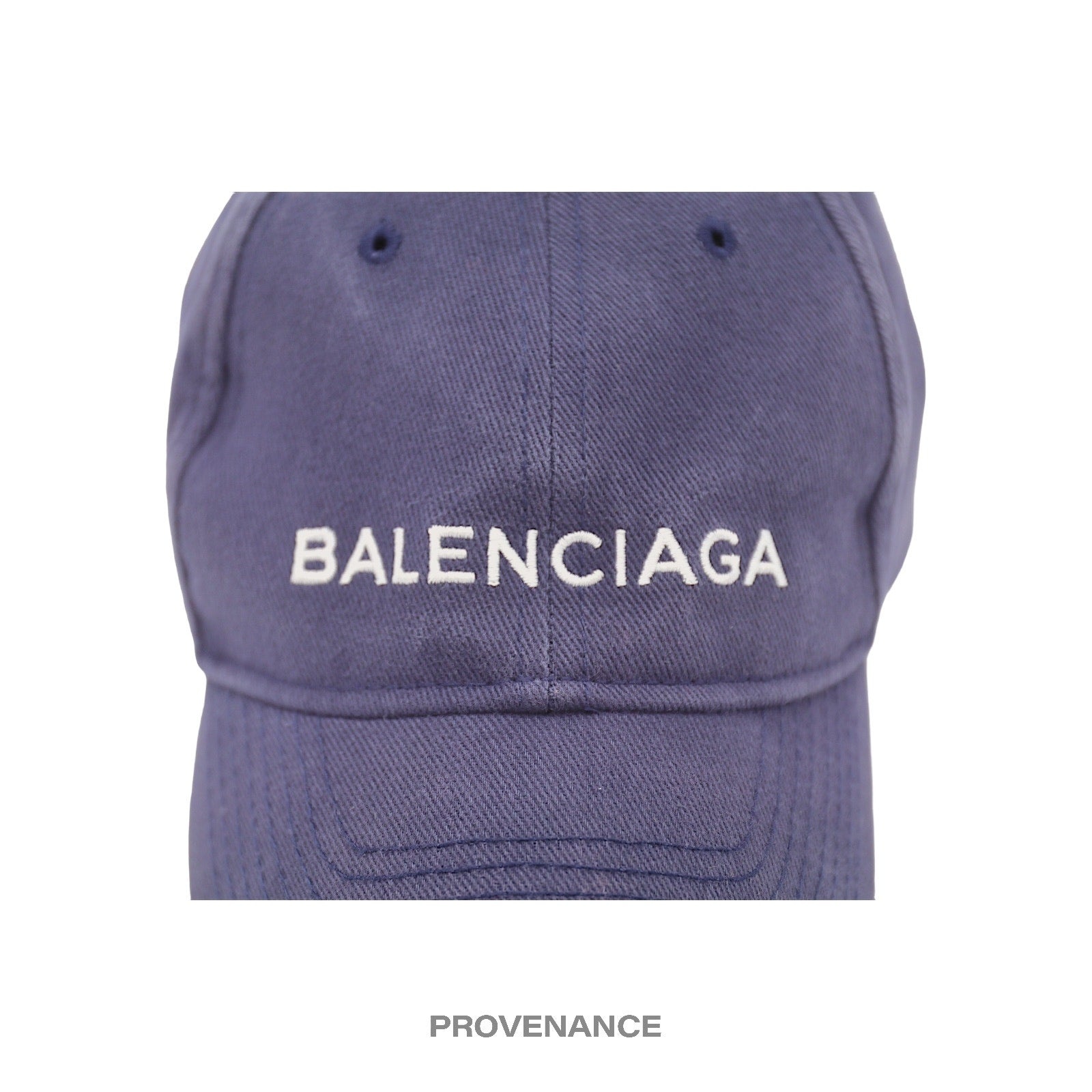 Balenciaga Embroidered Logo Cap - Washed Navy - 8