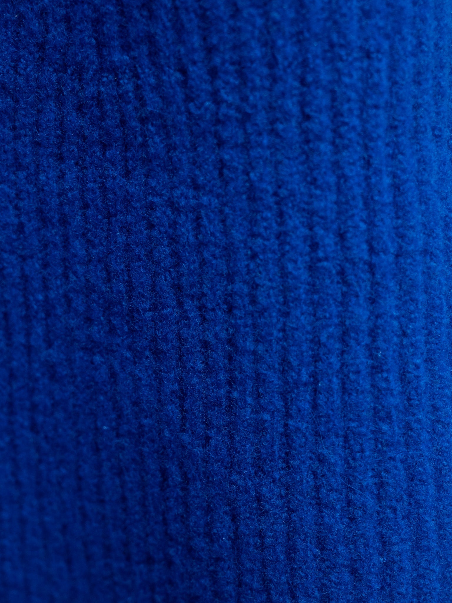 Milled French Merino Rib Knit Flare Skirt - Royal Blue - 8