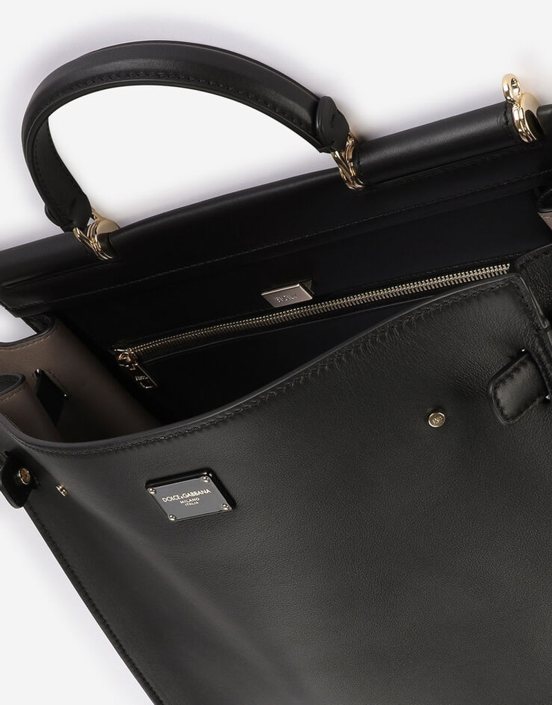 Soft Sicily bag with logoed and enamelled plaque 4