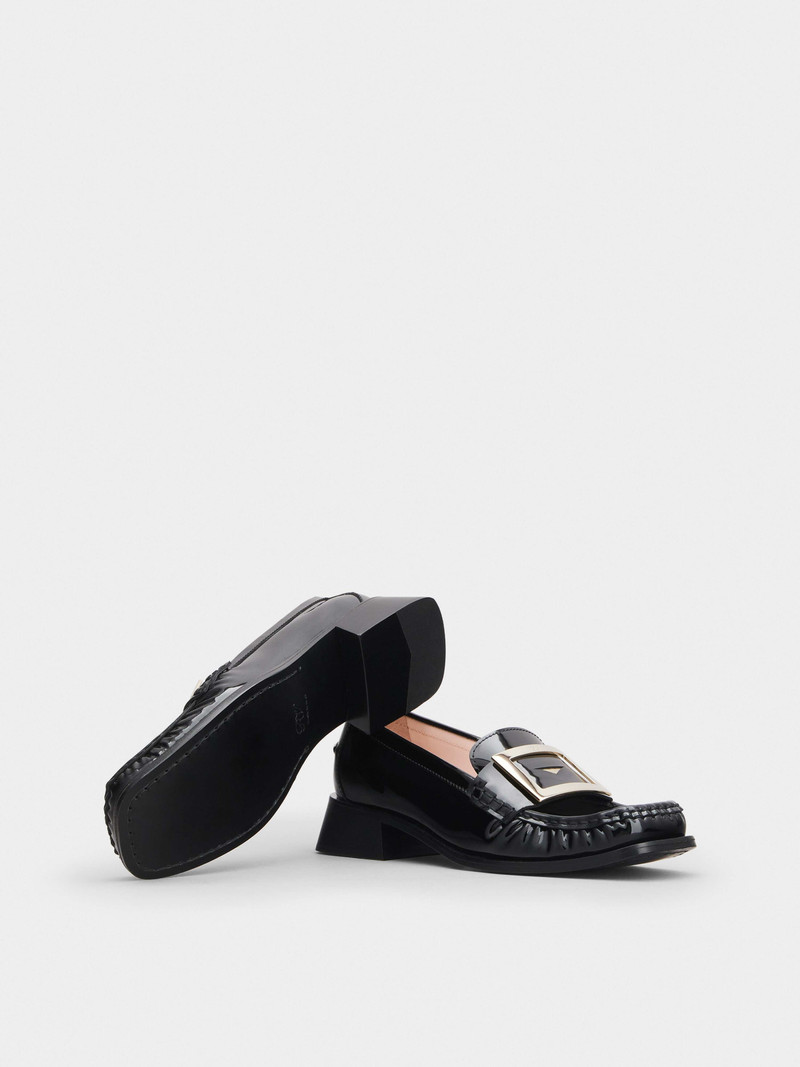 Preppy Viv' Metal Buckle Loafers in Patent Leather 6