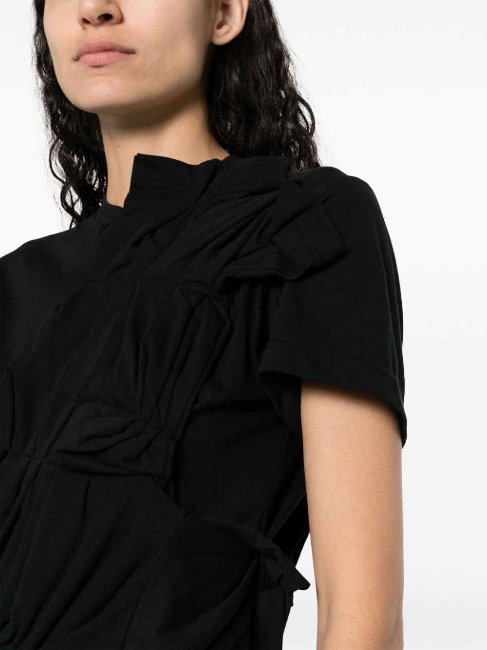 ruched panelled T-shirt - 5