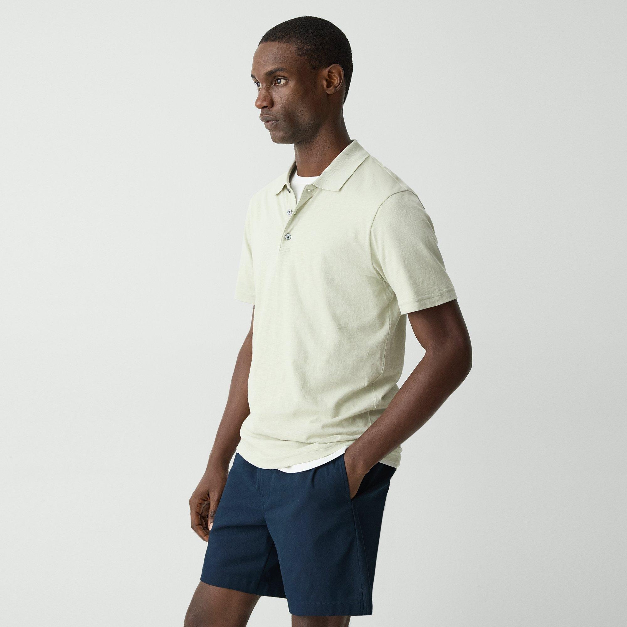 Bron Polo Shirt in Cosmos Slub Cotton - 3