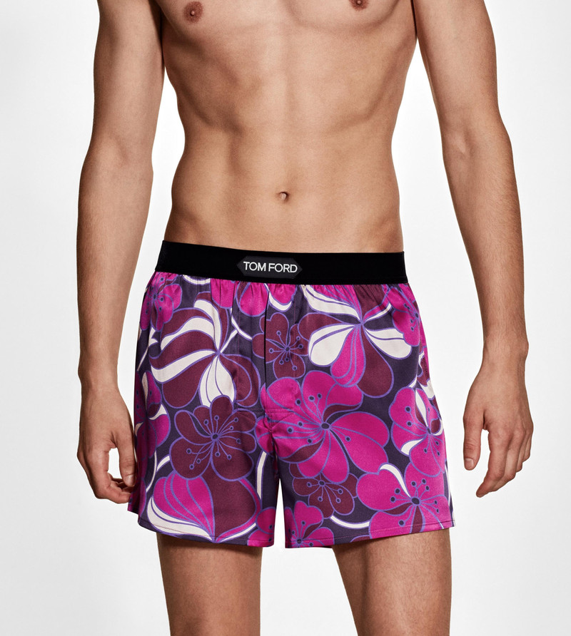 TOM FORD PSYCHEDELIC FLORAL PRINT SILK BOXER outlook