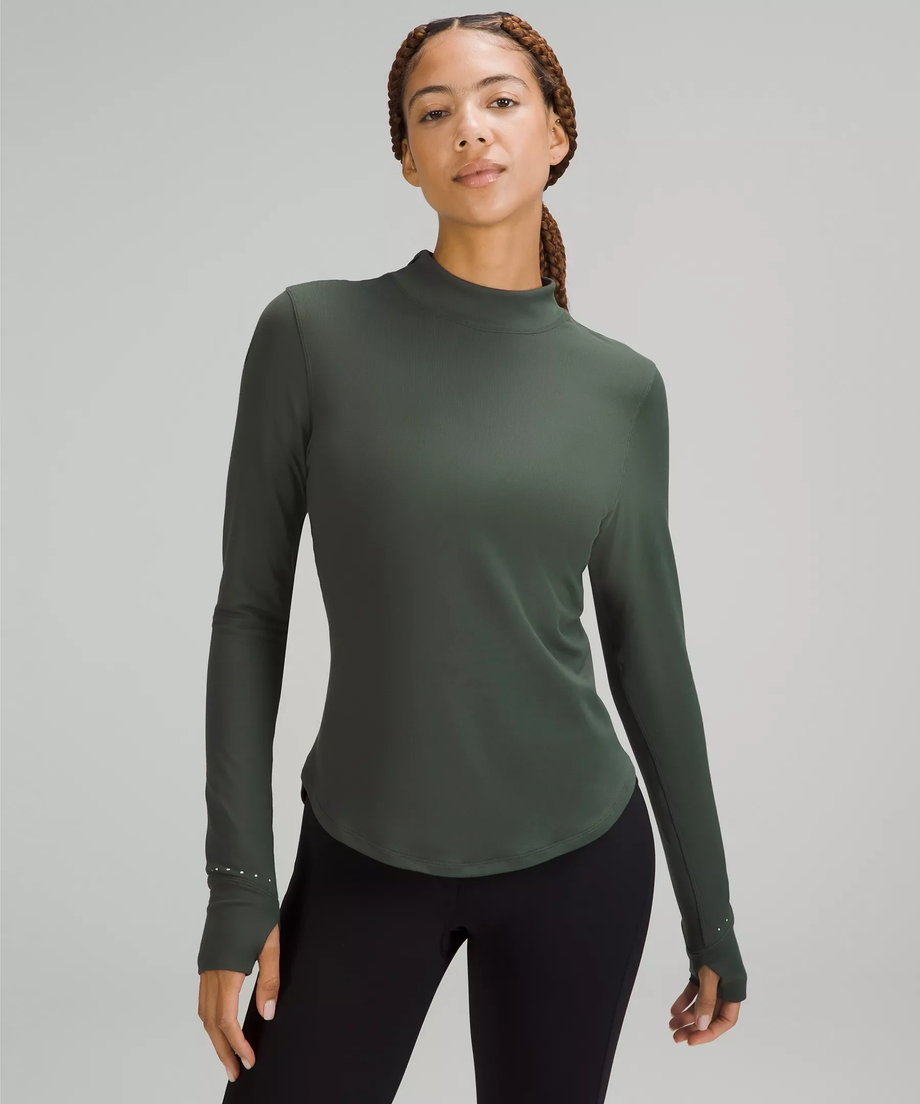 Rulu Running Mockneck Long-Sleeve Shirt - 1
