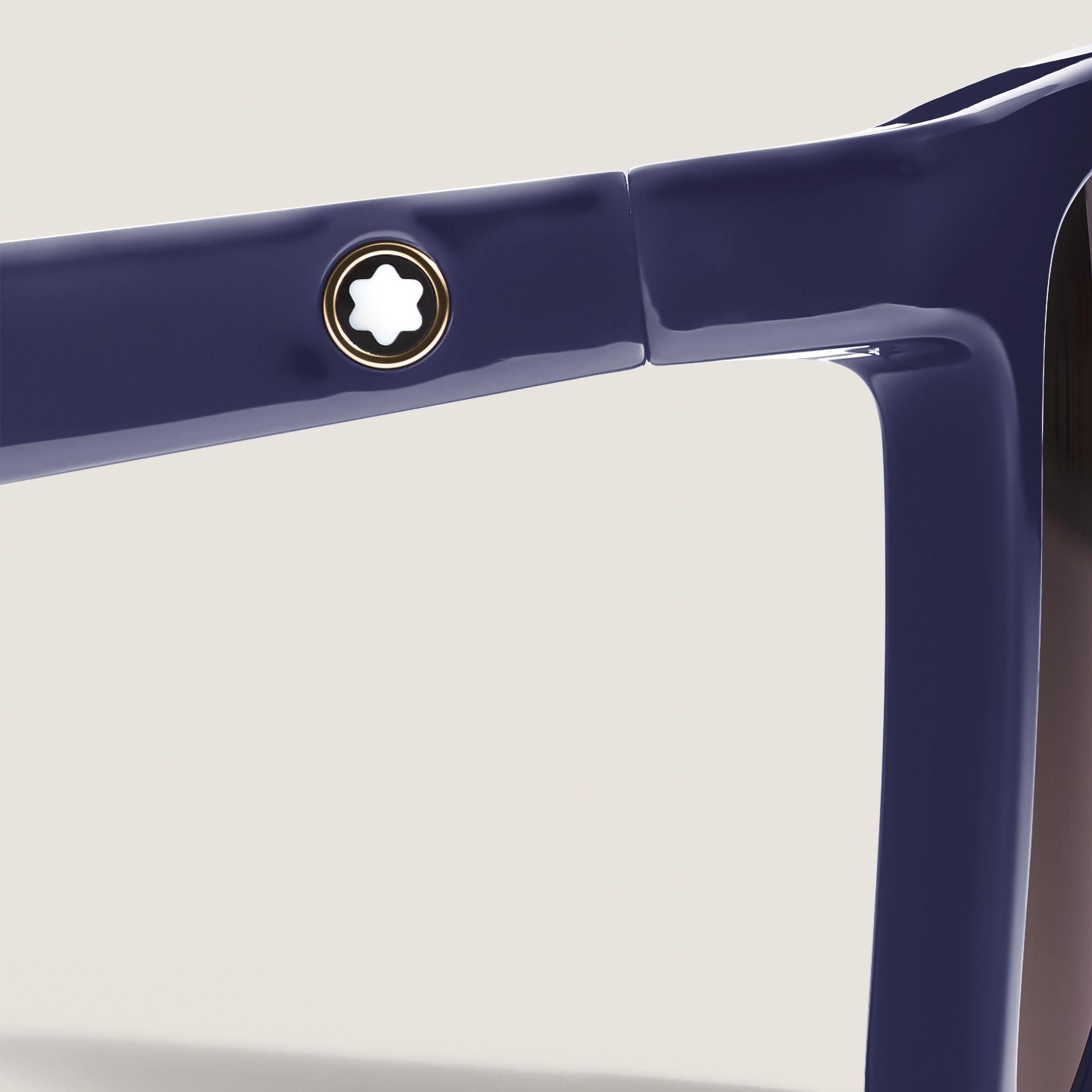 Squared Sunglasses with Injected Blue Coloured Frame - 3