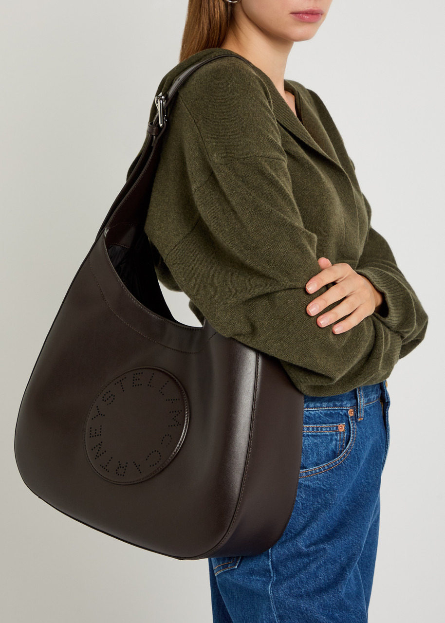Stella Mccartney Logo Large Faux Leather Hobo bag - 5