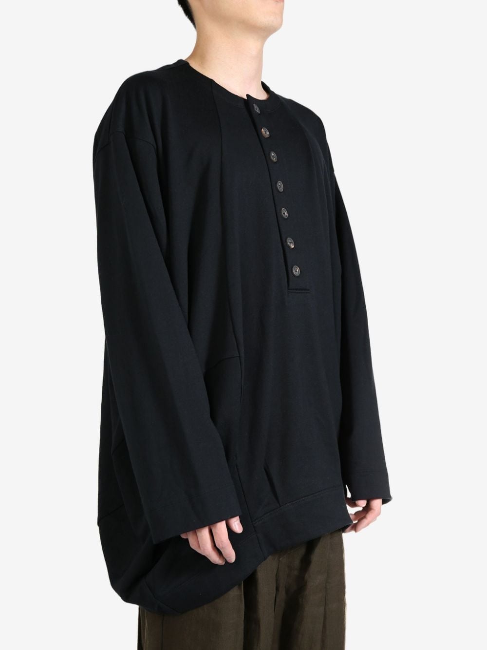 トップス ZIGGY CHEN Henly-Neck Long Sleeves HENLEY-NECK LONG SLEEVE T-SHIRT – ZIGGY CHEN