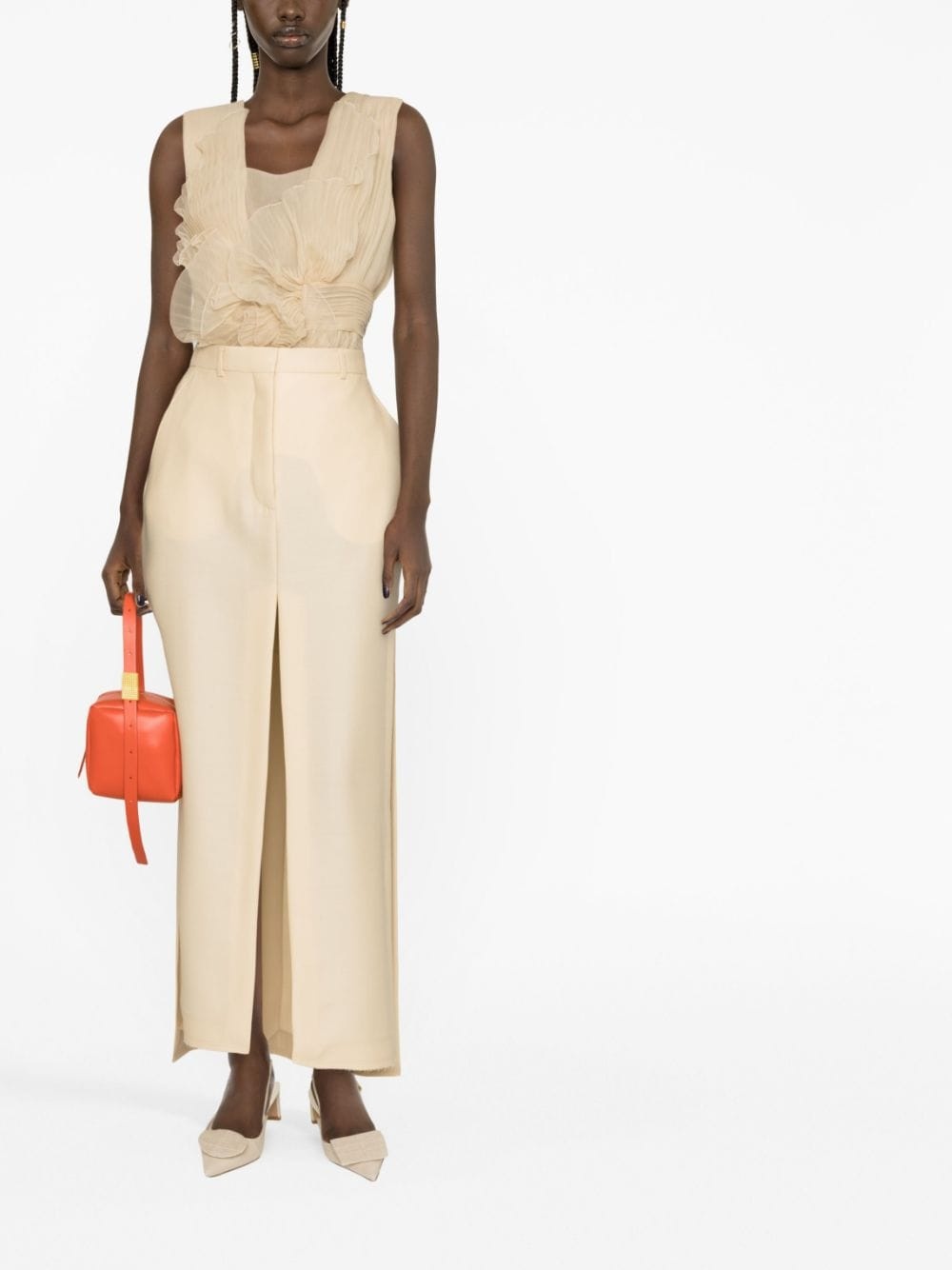 A-line slit maxi skirt - 2