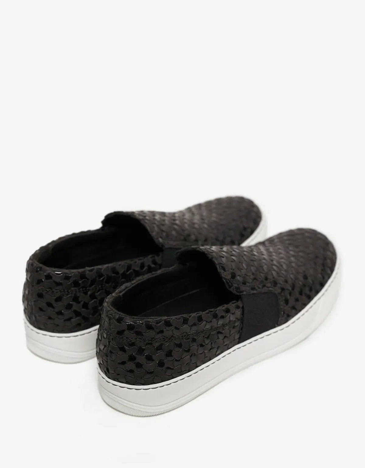 Lanvin Woven Leather Slip On Trainers - 5