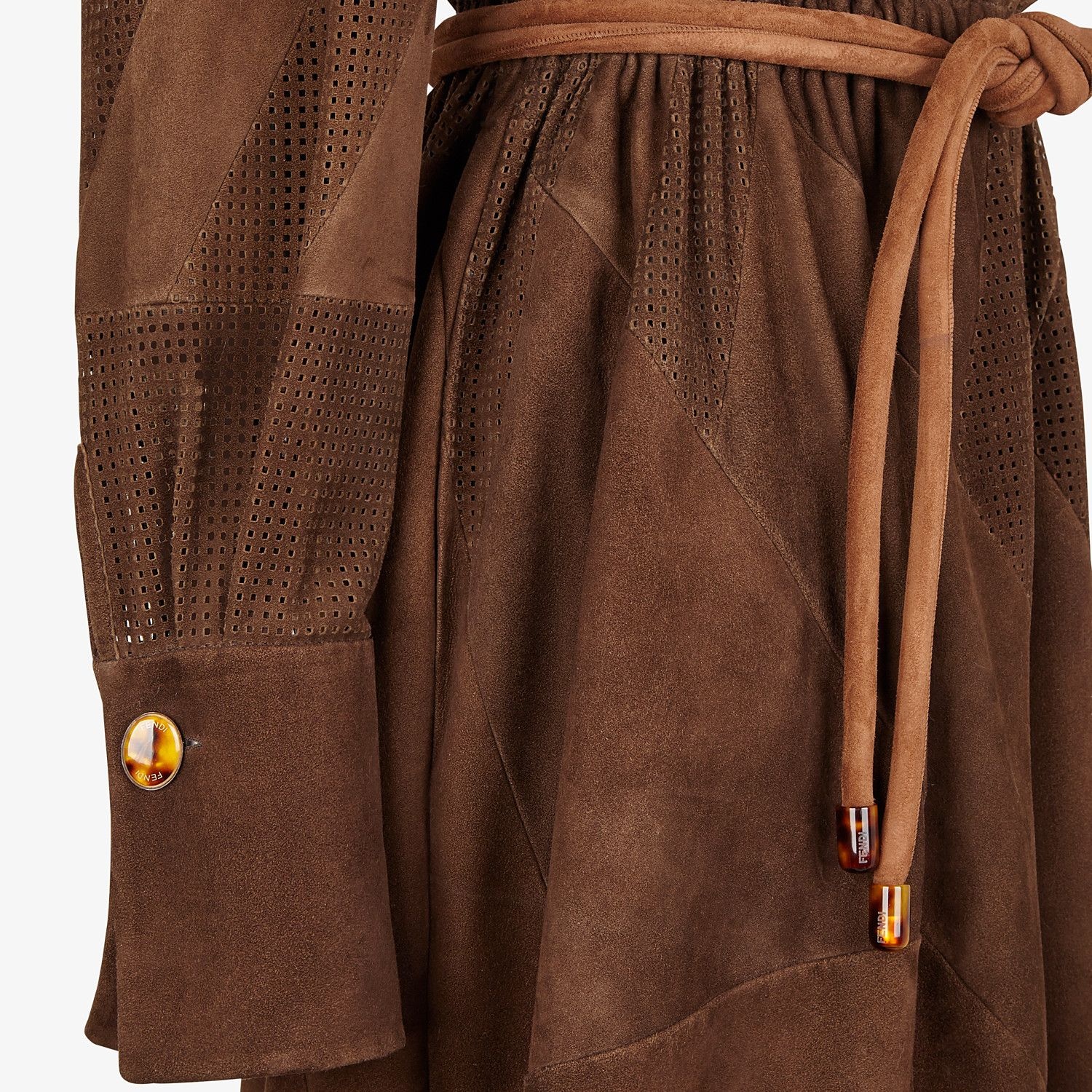 Brown suede dress - 3