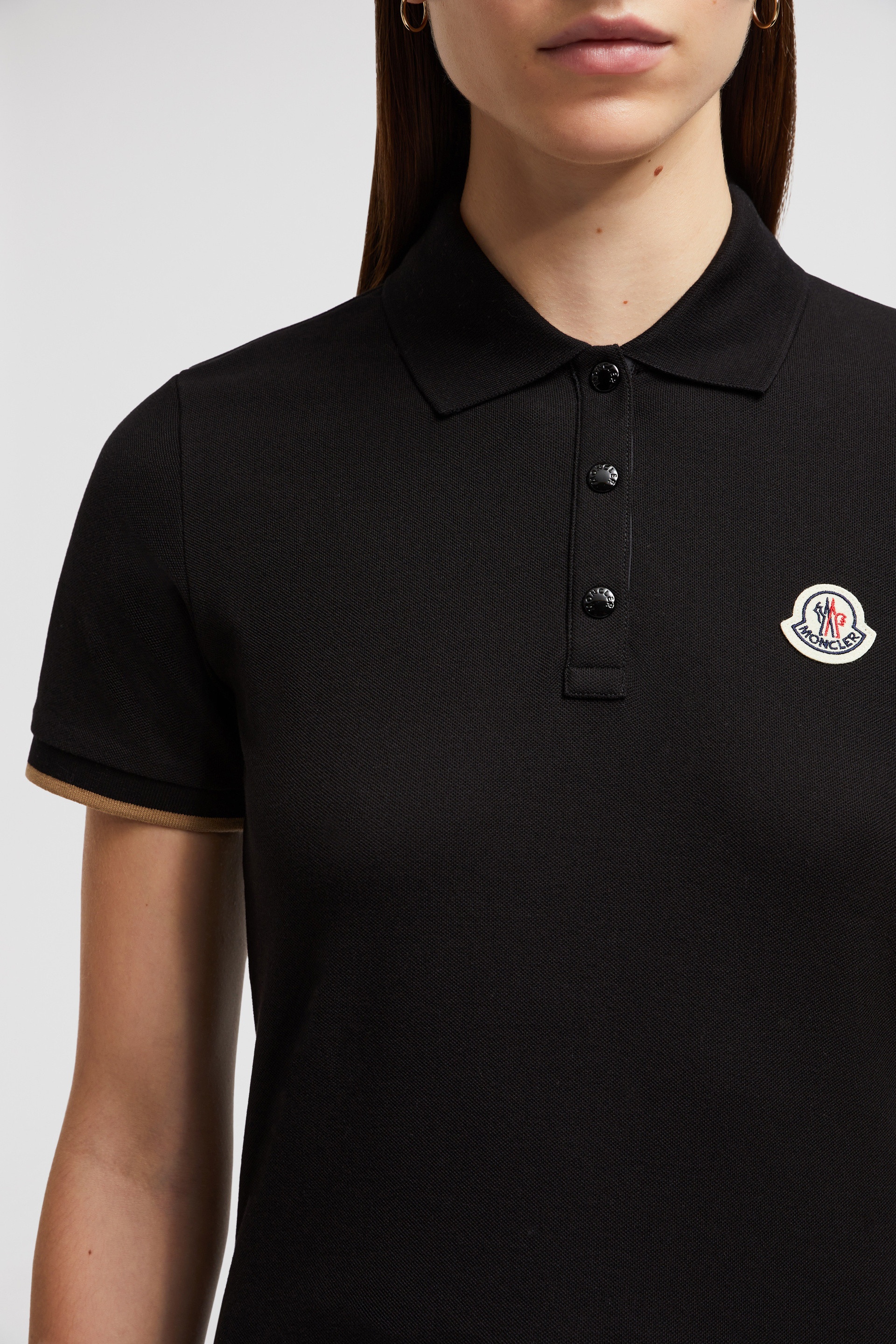 Logo Patch Cotton Piquet Polo Shirt - 6